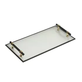 Vassoio Romimex Trasparente Dorato Metallo Vetro 40 x 4 x 20 cm di Romimex, Piatti e teglie - Rif: D1617357, Prezzo: 30,83 €,...