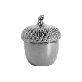 Decorative box Romimex Silver Ceramic Acorn 11 x 17 x 11 cm by Romimex, Boxes - Ref: D1617470, Price: 23,76 €, Discount: %