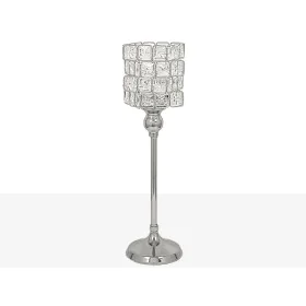 Candleholder Romimex Silver Metal Glass 13 x 40 x 13 cm Wineglass by Romimex, Candelabras and candle holders - Ref: D1617489,...