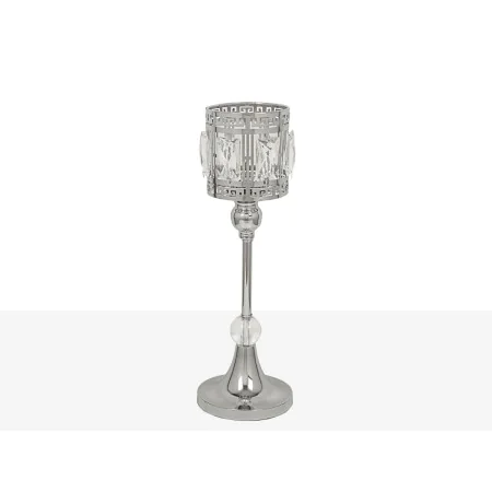 Bougeoir Romimex Argenté Métal verre 12 x 32 x 12 cm Verre de Romimex, Bougeoirs et chandeliers - Réf : D1617491, Prix : 50,9...