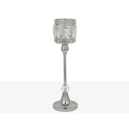 Portavelas Romimex Plateado Metal Vidrio 12 x 40 x 12 cm Copa de Romimex, Candelabros y portavelas - Ref: D1617492, Precio: 4...