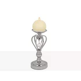 Candleholder Romimex Silver Metal Glass 14 x 28 x 14 cm by Romimex, Candelabras and candle holders - Ref: D1617495, Price: 38...