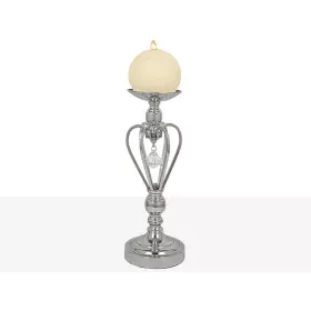 Castiçais Romimex Prateado Metal Vidro 14 x 35 x 14 cm de Romimex, Candelabros e suportes para velas - Ref: D1617496, Preço: ...