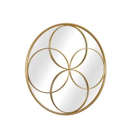 Wall mirror Romimex Golden Metal Circles 87 x 87 x 3 cm by Romimex, Wall-Mounted Mirrors - Ref: D1617499, Price: 300,46 €, Di...