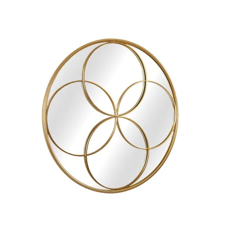 Wall mirror Romimex Golden Metal Circles 87 x 87 x 3 cm by Romimex, Wall-Mounted Mirrors - Ref: D1617499, Price: 288,44 €, Di...