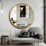 Wall mirror Romimex Golden Metal Circles 87 x 87 x 3 cm by Romimex, Wall-Mounted Mirrors - Ref: D1617499, Price: 288,44 €, Di...