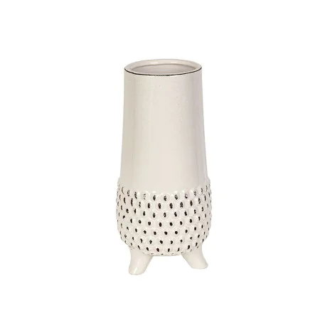 Vaso Romimex Bianco Ceramica 13 x 27 x 13 cm di Romimex, Vasi - Rif: D1617509, Prezzo: 24,21 €, Sconto: %