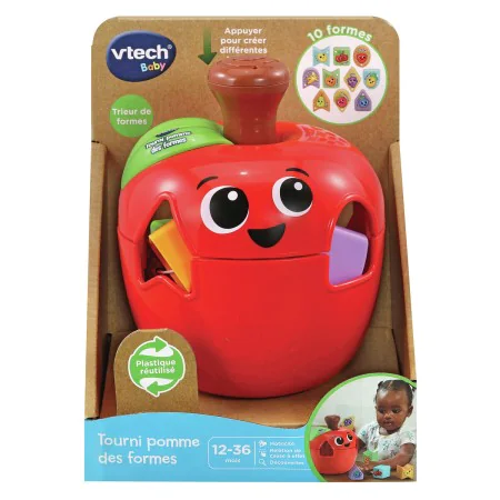 Giocattolo Interattivo per Bambini Vtech Baby Tourni Pomme Des Formes di Vtech Baby, Cubi, piramidi e anelli componibili - Ri...