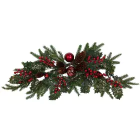 Centerpiece Romimex Red Green Polyethylene Pineapples Fir 30 x 75 x 30 cm by Romimex, Christmas - Ref: D1617570, Price: 24,76...