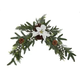 Centerpiece Romimex White Brown Green Polyethylene Flower Fir 40 x 85 x 40 cm by Romimex, Christmas - Ref: D1617580, Price: 2...