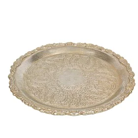 Snack tray Romimex Silver Resin 26 x 26 x 2 cm by Romimex, Plates and dishes - Ref: D1617769, Price: 16,64 €, Discount: %