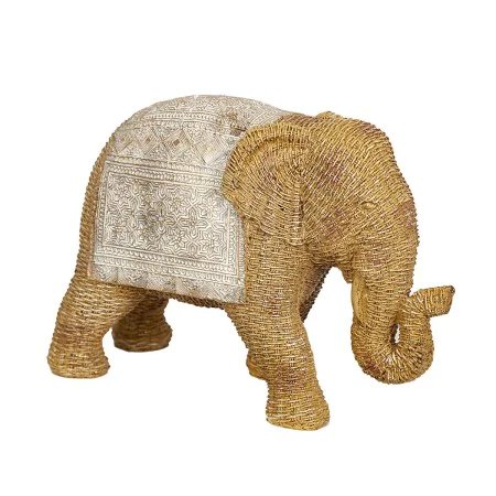 Figura Decorativa Romimex Beige Ratán Poliresina Elefante 29 x 20 x 12 cm de Romimex, Coleccionables - Ref: D1617807, Precio:...