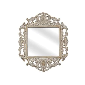 Wall mirror Romimex Natural Resin 37 x 31 x 2 cm by Romimex, Wall-Mounted Mirrors - Ref: D1617836, Price: 50,26 €, Discount: %