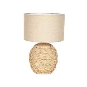 Desk lamp Romimex Natural Linen Rattan 220-240 V 27 x 41 x 27 cm E27 by Romimex, Bedside and Table Lamps - Ref: D1617866, Pri...