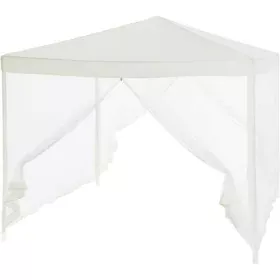 Cenador 140 Acero 100 % poliéster 3 x 3 m Blanco de BigBuy Outdoor, Cenadores - Ref: S7186553, Precio: 63,11 €, Descuento: %