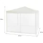 Cenador 140 Acero 100 % poliéster 3 x 3 m Blanco de BigBuy Outdoor, Cenadores - Ref: S7186553, Precio: 64,55 €, Descuento: %