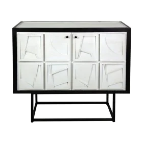 Buffet Romimex Blanc Noir Bois 42 x 92 x 102 cm de Romimex, Buffets, crédences et vaisseliers - Réf : D1617875, Prix : 802,17...