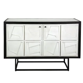 Aparador Romimex Branco Preto Madeira 46 x 86 x 122 cm de Romimex, Armários e aparadores - Ref: D1617876, Preço: 839,45 €, De...