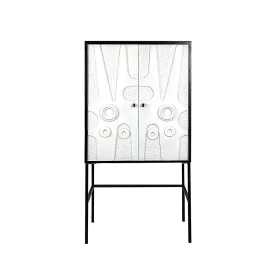 Armário Romimex Branco Preto Madeira 43 x 153 x 80 cm de Romimex, Armários e aparadores - Ref: D1617880, Preço: 876,80 €, Des...