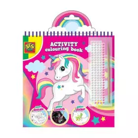 Desenhos para pintar SES Creative Activity Colouring Book Conjunto de etiquetas Caderno 3 em 1 de SES Creative, Cadernos e li...