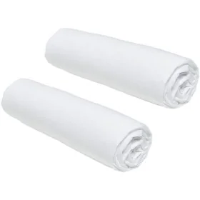 Lençol de baixo TODAY 2 Unidades 90 x 190 cm Branco de TODAY, Lençóis e capas de almofadas - Ref: S7187575, Preço: 32,42 €, D...