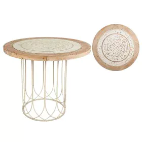 Mesa de apoio Romimex Natural Madeira Metal 100 x 85 x 100 cm de Romimex, Jogos de móveis - Ref: D1617931, Preço: 446,70 €, D...