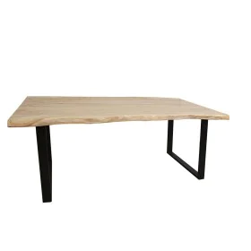 Mesa auxiliar Romimex Marrón Negro Madera de acacia 90 x 77 x 200 cm de Romimex, Mesas - Ref: D1617956, Precio: 883,15 €, Des...