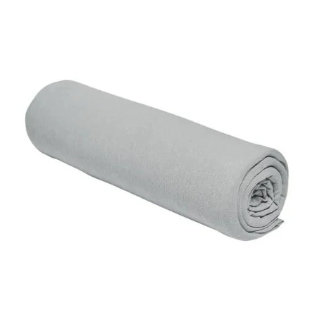 Sábana Bajera Ajustable TODAY Jersey Gris claro 160 x 200 cm de TODAY, Sábanas y fundas de almohada - Ref: S7187962, Precio: ...