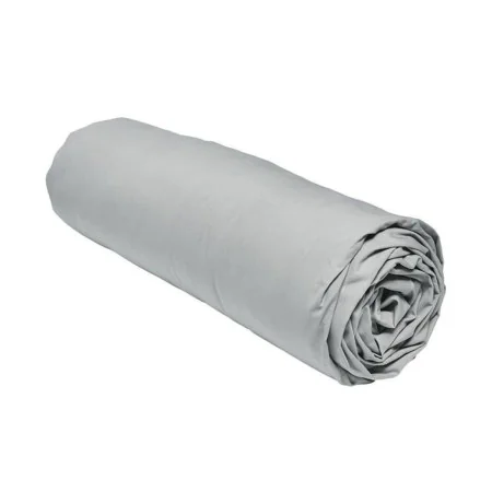 Sábana Bajera Ajustable TODAY Percale Gris claro 140 x 200 cm Gris de TODAY, Sábanas y fundas de almohada - Ref: S7187966, Pr...