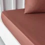 Fitted bottom sheet TODAY Essential 160 x 200 cm Terracotta Red 160 x 200 by TODAY, Sheets and pillowcases - Ref: S7188005, P...