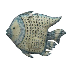 Wall Decoration Romimex Blue White Golden Metal Fish 107 x 83 x 15 cm by Romimex, Sculptures - Ref: D1617997, Price: 171,82 €...