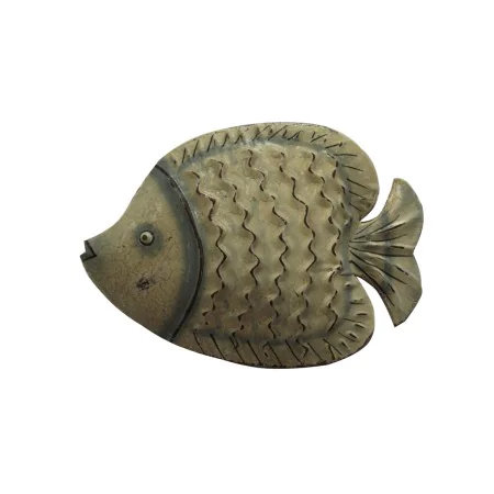 Wall Decoration Romimex White Metal Fish 27 x 10 x 3 cm by Romimex, Sculptures - Ref: D1618000, Price: 19,11 €, Discount: %