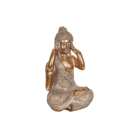 Decorative Figure Romimex Golden Buddha 15 x 24 x 13 cm by Romimex, Ornaments - Ref: D1618028, Price: 24,09 €, Discount: %