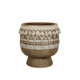 Vaso Romimex Beige Resina Con frange 29 x 30 x 29 cm di Romimex, Cachepot - Rif: D1618062, Prezzo: 63,46 €, Sconto: %