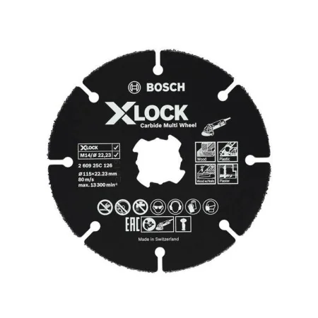 Disque de coupe BOSCH X-Lock carbure Ø 115 mm de BOSCH, Roues et disques abrasifs - Réf : S7189690, Prix : 33,05 €, Remise : %