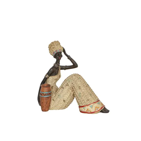 Figurine Décorative Romimex Multicouleur Résine Africaine Vase 20 x 20 x 11 cm de Romimex, Pièces de collection - Réf : D1618...