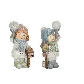 Ensemble de Figurines Romimex Multicouleur Résine Couple Boule de Neige 12 x 24 x 10 cm Lumière LED (2 Pièces) de Romimex, No...