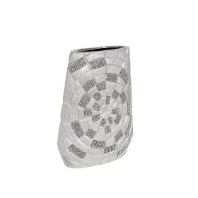 Vase Romimex Argenté Céramique 19 x 26 x 6 cm de Romimex, Vases - Réf : D1618182, Prix : 21,80 €, Remise : %