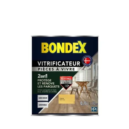 Vernis vitrifiant Bondex Parquet Satiné Chêne 750 ml de Bondex, Vernis - Réf : S7190096, Prix : 46,88 €, Remise : %