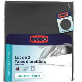 Pillowcase DODO 2 Units White Anthracite 65 x 65 cm by DODO, Sheets and pillowcases - Ref: S7190363, Price: 25,23 €, Discount: %