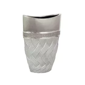 Vase Romimex Silver Ceramic 18 x 28 x 9 cm by Romimex, Vases - Ref: D1618223, Price: 40,06 €, Discount: %