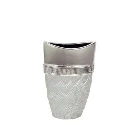 Vaso Romimex Prateado Cerâmica 16 x 24 x 9 cm de Romimex, Jarrões - Ref: D1618224, Preço: 26,66 €, Desconto: %