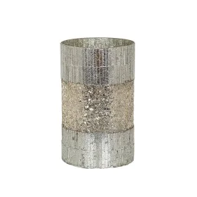 Portavelas Romimex Plateado Vidrio 15 x 25 x 15 cm de Romimex, Candelabros y portavelas - Ref: D1618277, Precio: 37,56 €, Des...