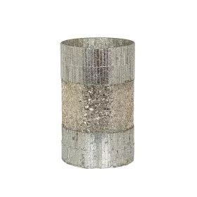 Portavelas Romimex Plateado Vidrio 15 x 25 x 15 cm de Romimex, Candelabros y portavelas - Ref: D1618277, Precio: 40,95 €, Des...