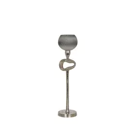 Portavelas Romimex Beige Plateado Vidrio Aluminio 12 x 48 x 12 cm Bola de Romimex, Candelabros y portavelas - Ref: D1618314, ...