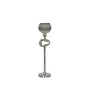 Candleholder Romimex Beige Silver Glass Aluminium 12 x 48 x 12 cm Ball by Romimex, Candelabras and candle holders - Ref: D161...