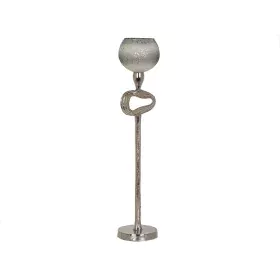 Portavelas Romimex Beige Plateado Vidrio Aluminio 12 x 56 x 12 cm Bola de Romimex, Candelabros y portavelas - Ref: D1618315, ...