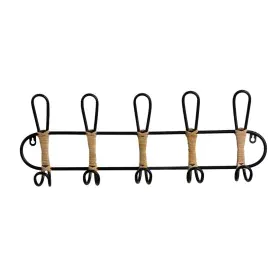 Wall mounted coat hanger Romimex Black wicker 61 x 21 x 8 cm by Romimex, Wall Coat Racks - Ref: D1618332, Price: 27,31 €, Dis...