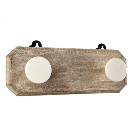 Wall mounted coat hanger Romimex Natural Wood Resin 28 x 7 x 12 cm by Romimex, Wall Coat Racks - Ref: D1618345, Price: 22,95 ...