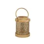 Lanterna Romimex Castanho Dourado Madeira Metal 16 x 22 x 16 cm de Romimex, Candelabros e suportes para velas - Ref: D1618361...